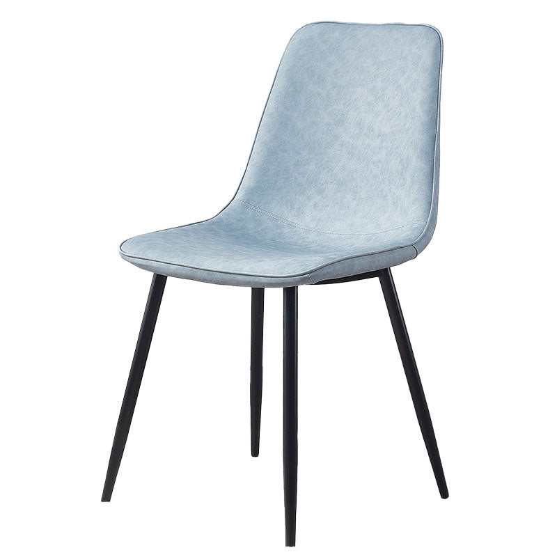 Modern Style Chairs Dining Armless Chair with Metal Legs for Kitchen Light Blue 1 Piece Clearhalo ' kitchen&dining_furn' 'Dining Chairs' 'Dining Tables & Seating' 'dining_chair' 'furn' 'furn_dining_chair' 'Furniture' 'furniture_dining_chair' 'Kitchen & Dining Furniture' 'kitchen' 4655537