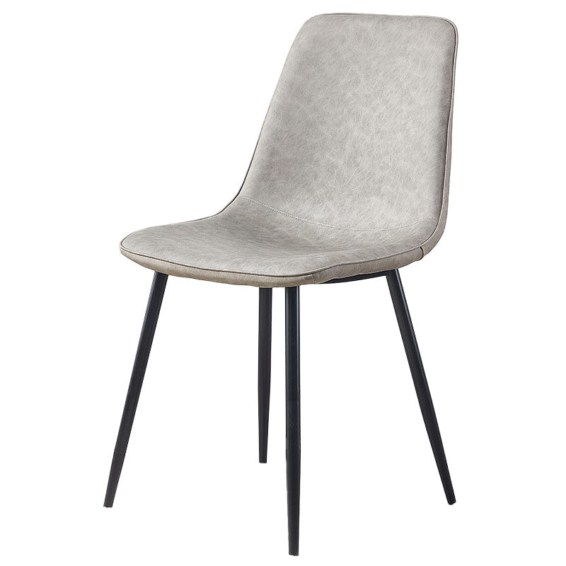 Modern Style Chairs Dining Armless Chair with Metal Legs for Kitchen Light Gray 1 Piece Clearhalo ' kitchen&dining_furn' 'Dining Chairs' 'Dining Tables & Seating' 'dining_chair' 'furn' 'furn_dining_chair' 'Furniture' 'furniture_dining_chair' 'Kitchen & Dining Furniture' 'kitchen' 4655559