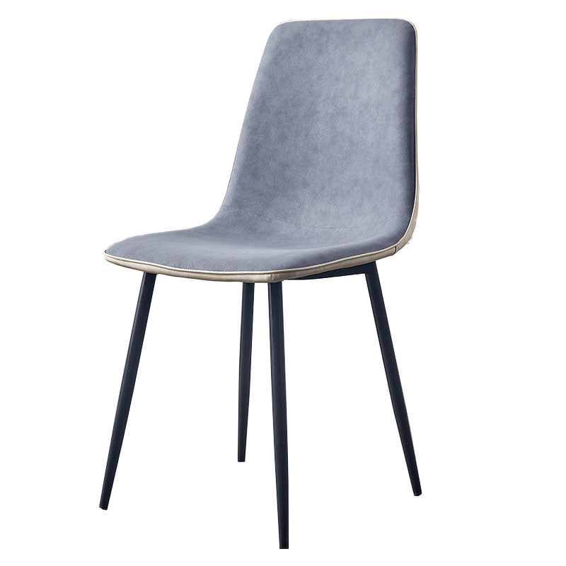 Modern Style Chairs Dining Armless Chair with Metal Legs for Kitchen Blue 1 Piece Clearhalo ' kitchen&dining_furn' 'Dining Chairs' 'Dining Tables & Seating' 'dining_chair' 'furn' 'furn_dining_chair' 'Furniture' 'furniture_dining_chair' 'Kitchen & Dining Furniture' 'kitchen' 4655565