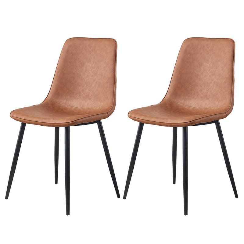 Modern Style Chairs Dining Armless Chair with Metal Legs for Kitchen Coffee 2 Piece Set Clearhalo ' kitchen&dining_furn' 'Dining Chairs' 'Dining Tables & Seating' 'dining_chair' 'furn' 'furn_dining_chair' 'Furniture' 'furniture_dining_chair' 'Kitchen & Dining Furniture' 'kitchen' 4655578