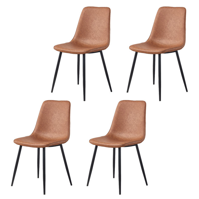 Modern Style Chairs Dining Armless Chair with Metal Legs for Kitchen Coffee 4 Piece Set Clearhalo ' kitchen&dining_furn' 'Dining Chairs' 'Dining Tables & Seating' 'dining_chair' 'furn' 'furn_dining_chair' 'Furniture' 'furniture_dining_chair' 'Kitchen & Dining Furniture' 'kitchen' 4655579