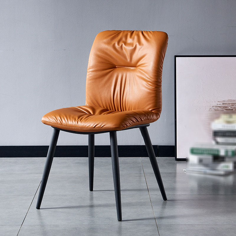 Modern Chair Dining Armless Chair with Metal Legs for Kitchen Clearhalo ' kitchen&dining_furn' 'Dining Chairs' 'Dining Tables & Seating' 'dining_chair' 'furn' 'furn_dining_chair' 'Furniture' 'furniture_dining_chair' 'Kitchen & Dining Furniture' 'kitchen' 4655587