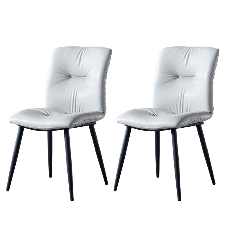 Modern Chair Dining Armless Chair with Metal Legs for Kitchen Grey 2 Piece Set Clearhalo ' kitchen&dining_furn' 'Dining Chairs' 'Dining Tables & Seating' 'dining_chair' 'furn' 'furn_dining_chair' 'Furniture' 'furniture_dining_chair' 'Kitchen & Dining Furniture' 'kitchen' 4655601