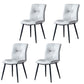 Modern Chair Dining Armless Chair with Metal Legs for Kitchen Grey 4 Piece Set Clearhalo ' kitchen&dining_furn' 'Dining Chairs' 'Dining Tables & Seating' 'dining_chair' 'furn' 'furn_dining_chair' 'Furniture' 'furniture_dining_chair' 'Kitchen & Dining Furniture' 'kitchen' 4655604
