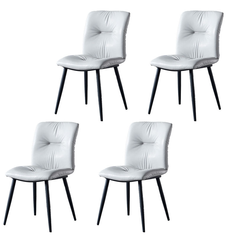 Modern Chair Dining Armless Chair with Metal Legs for Kitchen Grey 4 Piece Set Clearhalo ' kitchen&dining_furn' 'Dining Chairs' 'Dining Tables & Seating' 'dining_chair' 'furn' 'furn_dining_chair' 'Furniture' 'furniture_dining_chair' 'Kitchen & Dining Furniture' 'kitchen' 4655604