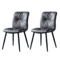 Modern Chair Dining Armless Chair with Metal Legs for Kitchen Dark Gray-White 2 Piece Set Clearhalo ' kitchen&dining_furn' 'Dining Chairs' 'Dining Tables & Seating' 'dining_chair' 'furn' 'furn_dining_chair' 'Furniture' 'furniture_dining_chair' 'Kitchen & Dining Furniture' 'kitchen' 4655608