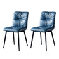 Modern Chair Dining Armless Chair with Metal Legs for Kitchen Dark Blue 2 Piece Set Clearhalo ' kitchen&dining_furn' 'Dining Chairs' 'Dining Tables & Seating' 'dining_chair' 'furn' 'furn_dining_chair' 'Furniture' 'furniture_dining_chair' 'Kitchen & Dining Furniture' 'kitchen' 4655612