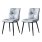 Modern Chair Dining Armless Chair with Metal Legs for Kitchen Light Gray 2 Piece Set Clearhalo ' kitchen&dining_furn' 'Dining Chairs' 'Dining Tables & Seating' 'dining_chair' 'furn' 'furn_dining_chair' 'Furniture' 'furniture_dining_chair' 'Kitchen & Dining Furniture' 'kitchen' 4655621