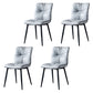 Modern Chair Dining Armless Chair with Metal Legs for Kitchen Light Gray 4 Piece Set Clearhalo ' kitchen&dining_furn' 'Dining Chairs' 'Dining Tables & Seating' 'dining_chair' 'furn' 'furn_dining_chair' 'Furniture' 'furniture_dining_chair' 'Kitchen & Dining Furniture' 'kitchen' 4655622