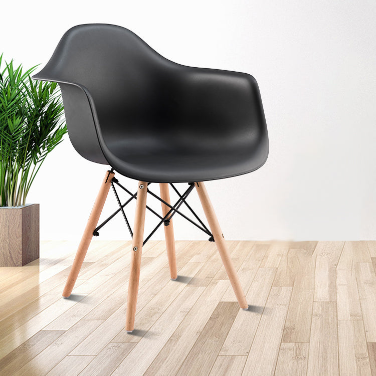 Modern Chairs Dining Arm Chairs with Wooden Legs for Kitchen Clearhalo ' kitchen&dining_furn' 'Dining Chairs' 'Dining Tables & Seating' 'dining_chair' 'Furniture' 'furniture_dining_chair' 'Kitchen & Dining Furniture' 'kitchen' 4655624