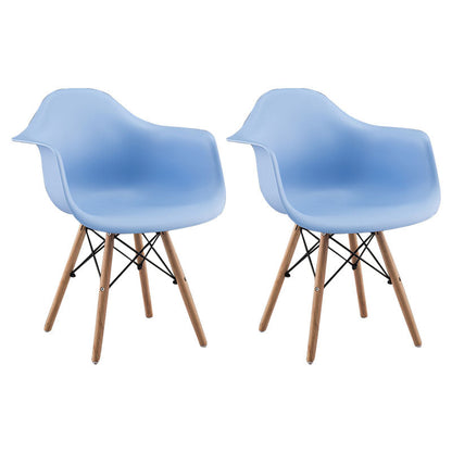 Modern Chairs Dining Arm Chairs with Wooden Legs for Kitchen Blue Set of 2 Clearhalo ' kitchen&dining_furn' 'Dining Chairs' 'Dining Tables & Seating' 'dining_chair' 'Furniture' 'furniture_dining_chair' 'Kitchen & Dining Furniture' 'kitchen' 4655630