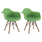 Modern Chairs Dining Arm Chairs with Wooden Legs for Kitchen Green Set of 2 Clearhalo ' kitchen&dining_furn' 'Dining Chairs' 'Dining Tables & Seating' 'dining_chair' 'Furniture' 'furniture_dining_chair' 'Kitchen & Dining Furniture' 'kitchen' 4655632