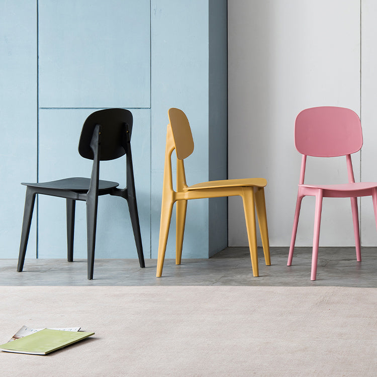 Modern Chair Dining Armless Chair with Plastic Legs for Kitchen Clearhalo ' kitchen&dining_furn' 'Dining Chairs' 'Dining Tables & Seating' 'dining_chair' 'furn' 'furn_dining_chair' 'Furniture' 'furniture_dining_chair' 'Kitchen & Dining Furniture' 'kitchen' 4655643