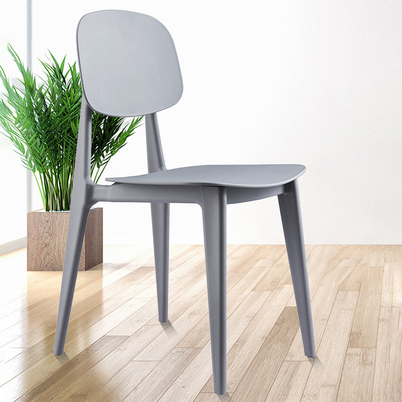 Modern Chair Dining Armless Chair with Plastic Legs for Kitchen Clearhalo ' kitchen&dining_furn' 'Dining Chairs' 'Dining Tables & Seating' 'dining_chair' 'furn' 'furn_dining_chair' 'Furniture' 'furniture_dining_chair' 'Kitchen & Dining Furniture' 'kitchen' 4655645