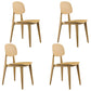 Modern Chair Dining Armless Chair with Plastic Legs for Kitchen Yellow 4 Piece Set Clearhalo ' kitchen&dining_furn' 'Dining Chairs' 'Dining Tables & Seating' 'dining_chair' 'furn' 'furn_dining_chair' 'Furniture' 'furniture_dining_chair' 'Kitchen & Dining Furniture' 'kitchen' 4655646
