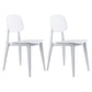 Modern Chair Dining Armless Chair with Plastic Legs for Kitchen White 2 Piece Set Clearhalo ' kitchen&dining_furn' 'Dining Chairs' 'Dining Tables & Seating' 'dining_chair' 'furn' 'furn_dining_chair' 'Furniture' 'furniture_dining_chair' 'Kitchen & Dining Furniture' 'kitchen' 4655647