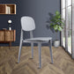 Modern Chair Dining Armless Chair with Plastic Legs for Kitchen Clearhalo ' kitchen&dining_furn' 'Dining Chairs' 'Dining Tables & Seating' 'dining_chair' 'furn' 'furn_dining_chair' 'Furniture' 'furniture_dining_chair' 'Kitchen & Dining Furniture' 'kitchen' 4655648