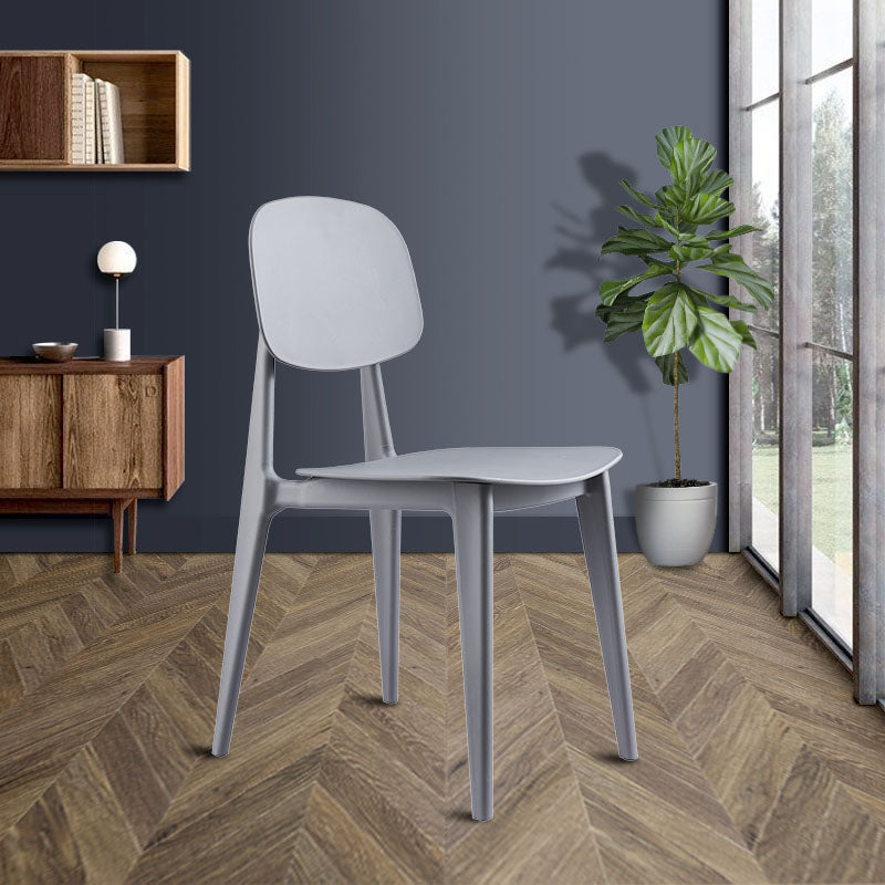 Modern Chair Dining Armless Chair with Plastic Legs for Kitchen Clearhalo ' kitchen&dining_furn' 'Dining Chairs' 'Dining Tables & Seating' 'dining_chair' 'furn' 'furn_dining_chair' 'Furniture' 'furniture_dining_chair' 'Kitchen & Dining Furniture' 'kitchen' 4655648