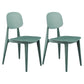 Modern Chair Dining Armless Chair with Plastic Legs for Kitchen Green 2 Piece Set Clearhalo ' kitchen&dining_furn' 'Dining Chairs' 'Dining Tables & Seating' 'dining_chair' 'furn' 'furn_dining_chair' 'Furniture' 'furniture_dining_chair' 'Kitchen & Dining Furniture' 'kitchen' 4655655