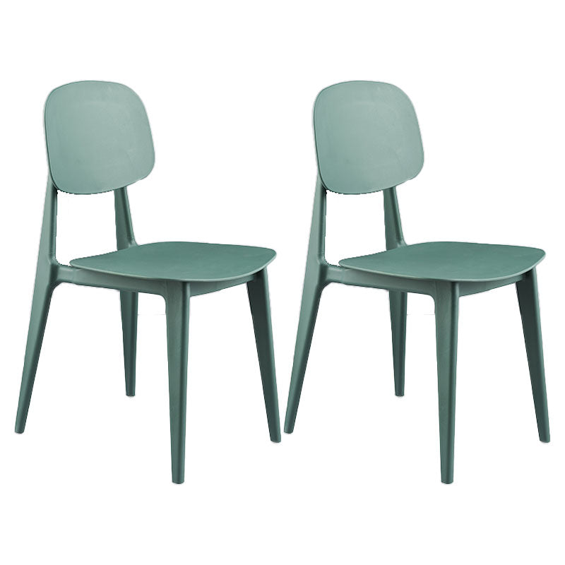 Modern Chair Dining Armless Chair with Plastic Legs for Kitchen Green 2 Piece Set Clearhalo ' kitchen&dining_furn' 'Dining Chairs' 'Dining Tables & Seating' 'dining_chair' 'furn' 'furn_dining_chair' 'Furniture' 'furniture_dining_chair' 'Kitchen & Dining Furniture' 'kitchen' 4655655