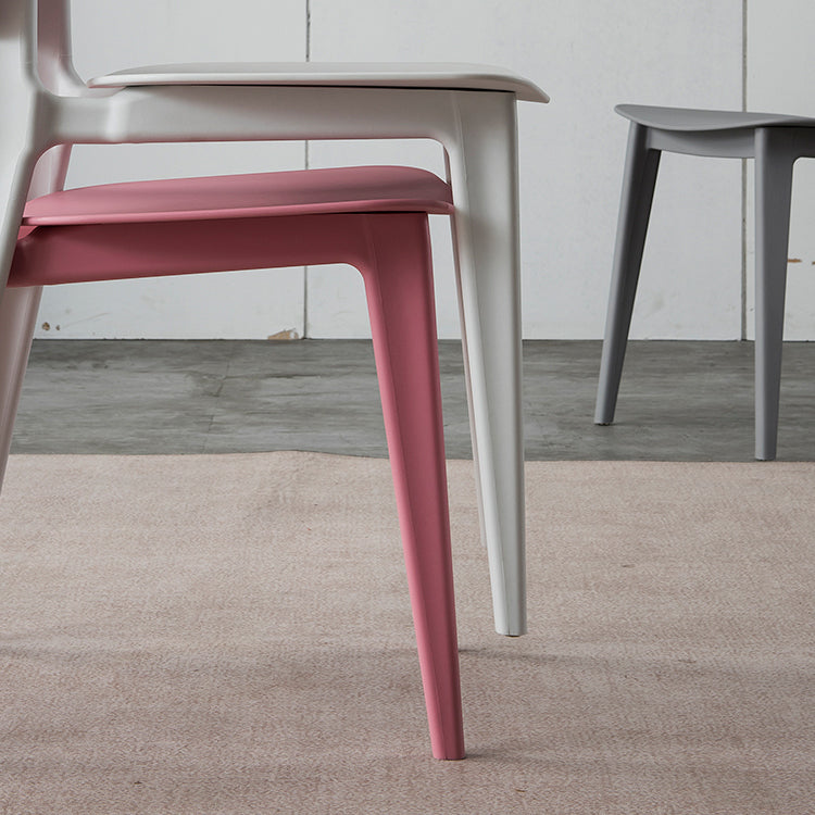 Modern Chair Dining Armless Chair with Plastic Legs for Kitchen Clearhalo ' kitchen&dining_furn' 'Dining Chairs' 'Dining Tables & Seating' 'dining_chair' 'furn' 'furn_dining_chair' 'Furniture' 'furniture_dining_chair' 'Kitchen & Dining Furniture' 'kitchen' 4655656