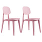 Modern Chair Dining Armless Chair with Plastic Legs for Kitchen Pink 2 Piece Set Clearhalo ' kitchen&dining_furn' 'Dining Chairs' 'Dining Tables & Seating' 'dining_chair' 'furn' 'furn_dining_chair' 'Furniture' 'furniture_dining_chair' 'Kitchen & Dining Furniture' 'kitchen' 4655659