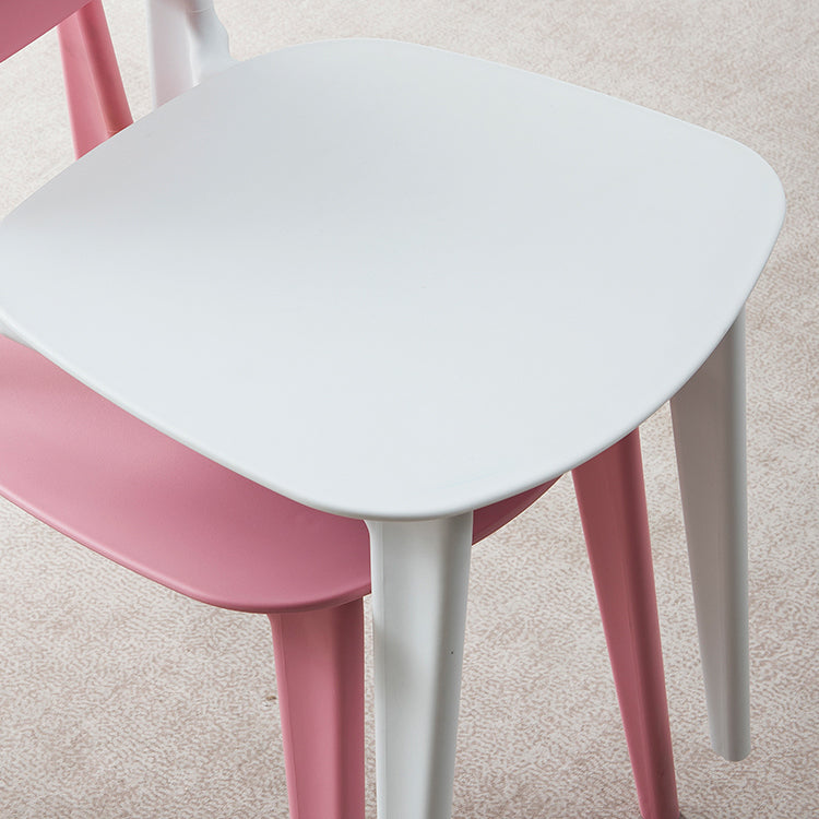 Modern Chair Dining Armless Chair with Plastic Legs for Kitchen Clearhalo ' kitchen&dining_furn' 'Dining Chairs' 'Dining Tables & Seating' 'dining_chair' 'furn' 'furn_dining_chair' 'Furniture' 'furniture_dining_chair' 'Kitchen & Dining Furniture' 'kitchen' 4655660