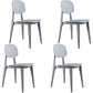 Modern Chair Dining Armless Chair with Plastic Legs for Kitchen Grey 4 Piece Set Clearhalo ' kitchen&dining_furn' 'Dining Chairs' 'Dining Tables & Seating' 'dining_chair' 'furn' 'furn_dining_chair' 'Furniture' 'furniture_dining_chair' 'Kitchen & Dining Furniture' 'kitchen' 4655663