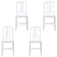 Modern Home Slat Back Side Chair Matte Finish Plastic Dining Chair White 4 Piece Set Clearhalo ' kitchen&dining_furn' 'Dining Chairs' 'Dining Tables & Seating' 'dining_chair' 'furn' 'furn_dining_chair' 'Furniture' 'furniture_dining_chair' 'Kitchen & Dining Furniture' 'kitchen' 4655666