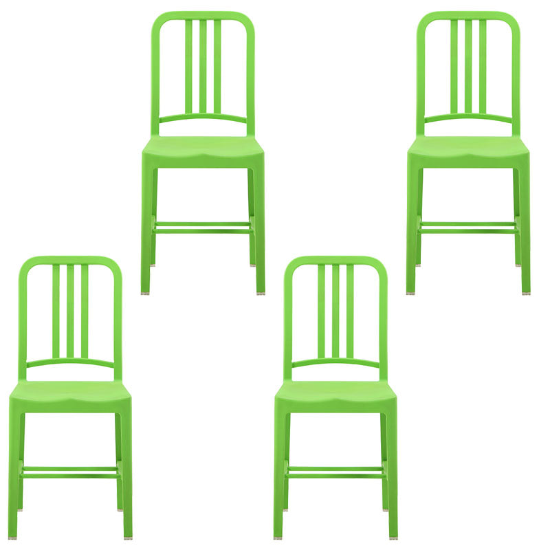Modern Home Slat Back Side Chair Matte Finish Plastic Dining Chair Light Green 4 Piece Set Clearhalo ' kitchen&dining_furn' 'Dining Chairs' 'Dining Tables & Seating' 'dining_chair' 'furn' 'furn_dining_chair' 'Furniture' 'furniture_dining_chair' 'Kitchen & Dining Furniture' 'kitchen' 4655671