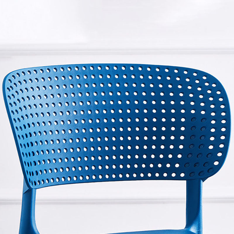 Colorful Plastic Dining Armless Chairs Nordic Style Open Back Side Chair Clearhalo ' kitchen&dining_furn' 'Dining Chairs' 'Dining Tables & Seating' 'dining_chair' 'furn' 'furn_dining_chair' 'Furniture' 'furniture_dining_chair' 'Kitchen & Dining Furniture' 'kitchen' 4655692