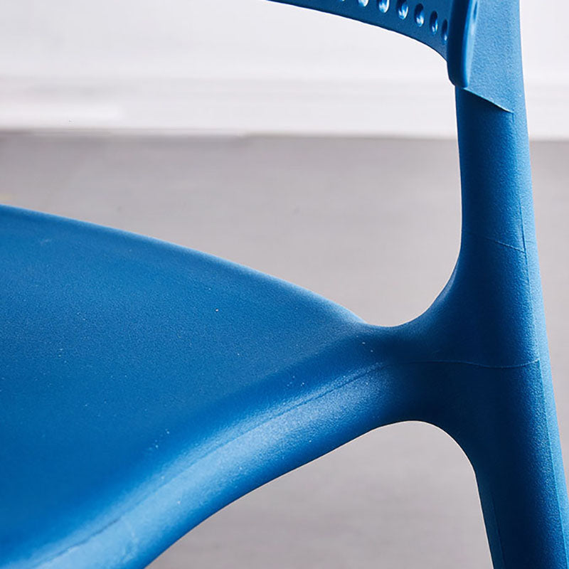 Colorful Plastic Dining Armless Chairs Nordic Style Open Back Side Chair Clearhalo ' kitchen&dining_furn' 'Dining Chairs' 'Dining Tables & Seating' 'dining_chair' 'furn' 'furn_dining_chair' 'Furniture' 'furniture_dining_chair' 'Kitchen & Dining Furniture' 'kitchen' 4655694