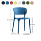 Colorful Plastic Dining Armless Chairs Nordic Style Open Back Side Chair Clearhalo ' kitchen&dining_furn' 'Dining Chairs' 'Dining Tables & Seating' 'dining_chair' 'furn' 'furn_dining_chair' 'Furniture' 'furniture_dining_chair' 'Kitchen & Dining Furniture' 'kitchen' 4655703