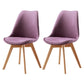Modern Beech Solid Back Side Chair Matte Finish Upholstered Dining Chair Purple Set of 2 Clearhalo ' kitchen&dining_furn' 'Dining Chairs' 'Dining Tables & Seating' 'dining_chair' 'Furniture' 'furniture_dining_chair' 'Kitchen & Dining Furniture' 'kitchen' 4655723