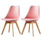 Modern Beech Solid Back Side Chair Matte Finish Upholstered Dining Chair Nude Pink Set of 2 Clearhalo ' kitchen&dining_furn' 'Dining Chairs' 'Dining Tables & Seating' 'dining_chair' 'Furniture' 'furniture_dining_chair' 'Kitchen & Dining Furniture' 'kitchen' 4655725