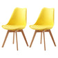 Modern Beech Solid Back Side Chair Matte Finish Upholstered Dining Chair Yellow Set of 2 Clearhalo ' kitchen&dining_furn' 'Dining Chairs' 'Dining Tables & Seating' 'dining_chair' 'Furniture' 'furniture_dining_chair' 'Kitchen & Dining Furniture' 'kitchen' 4655728