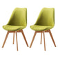 Modern Beech Solid Back Side Chair Matte Finish Upholstered Dining Chair Pea Green Set of 2 Clearhalo ' kitchen&dining_furn' 'Dining Chairs' 'Dining Tables & Seating' 'dining_chair' 'Furniture' 'furniture_dining_chair' 'Kitchen & Dining Furniture' 'kitchen' 4655731
