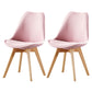 Modern Beech Solid Back Side Chair Matte Finish Upholstered Dining Chair Pink Set of 2 Clearhalo ' kitchen&dining_furn' 'Dining Chairs' 'Dining Tables & Seating' 'dining_chair' 'Furniture' 'furniture_dining_chair' 'Kitchen & Dining Furniture' 'kitchen' 4655732