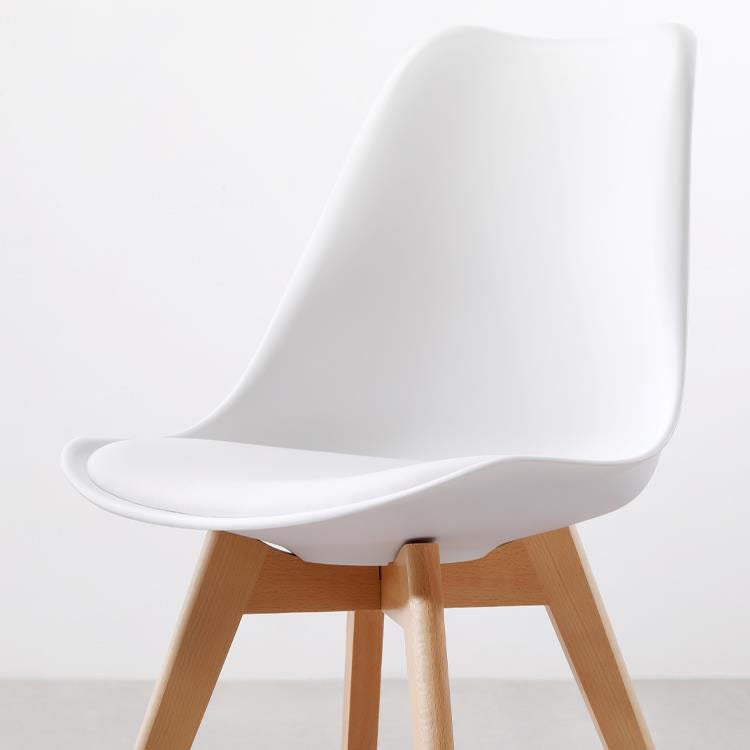 Modern Beech Solid Back Side Chair Matte Finish Upholstered Dining Chair Clearhalo ' kitchen&dining_furn' 'Dining Chairs' 'Dining Tables & Seating' 'dining_chair' 'Furniture' 'furniture_dining_chair' 'Kitchen & Dining Furniture' 'kitchen' 4655735