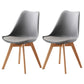 Modern Beech Solid Back Side Chair Matte Finish Upholstered Dining Chair Grey Set of 2 Clearhalo ' kitchen&dining_furn' 'Dining Chairs' 'Dining Tables & Seating' 'dining_chair' 'Furniture' 'furniture_dining_chair' 'Kitchen & Dining Furniture' 'kitchen' 4655737