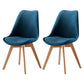 Modern Beech Solid Back Side Chair Matte Finish Upholstered Dining Chair Dark Blue Set of 2 Clearhalo ' kitchen&dining_furn' 'Dining Chairs' 'Dining Tables & Seating' 'dining_chair' 'Furniture' 'furniture_dining_chair' 'Kitchen & Dining Furniture' 'kitchen' 4655739