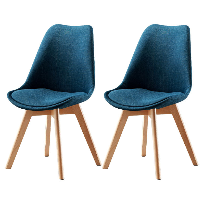 Modern Beech Solid Back Side Chair Matte Finish Upholstered Dining Chair Dark Blue Set of 2 Clearhalo ' kitchen&dining_furn' 'Dining Chairs' 'Dining Tables & Seating' 'dining_chair' 'Furniture' 'furniture_dining_chair' 'Kitchen & Dining Furniture' 'kitchen' 4655739
