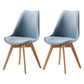 Modern Beech Solid Back Side Chair Matte Finish Upholstered Dining Chair Light Blue Set of 2 Clearhalo ' kitchen&dining_furn' 'Dining Chairs' 'Dining Tables & Seating' 'dining_chair' 'Furniture' 'furniture_dining_chair' 'Kitchen & Dining Furniture' 'kitchen' 4655742