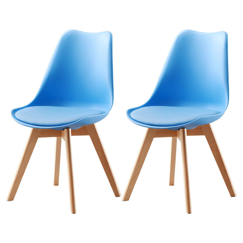 Modern Beech Solid Back Side Chair Matte Finish Upholstered Dining Chair Blue Set of 2 Clearhalo ' kitchen&dining_furn' 'Dining Chairs' 'Dining Tables & Seating' 'dining_chair' 'Furniture' 'furniture_dining_chair' 'Kitchen & Dining Furniture' 'kitchen' 4655743