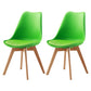 Modern Beech Solid Back Side Chair Matte Finish Upholstered Dining Chair Green Set of 2 Clearhalo ' kitchen&dining_furn' 'Dining Chairs' 'Dining Tables & Seating' 'dining_chair' 'Furniture' 'furniture_dining_chair' 'Kitchen & Dining Furniture' 'kitchen' 4655747