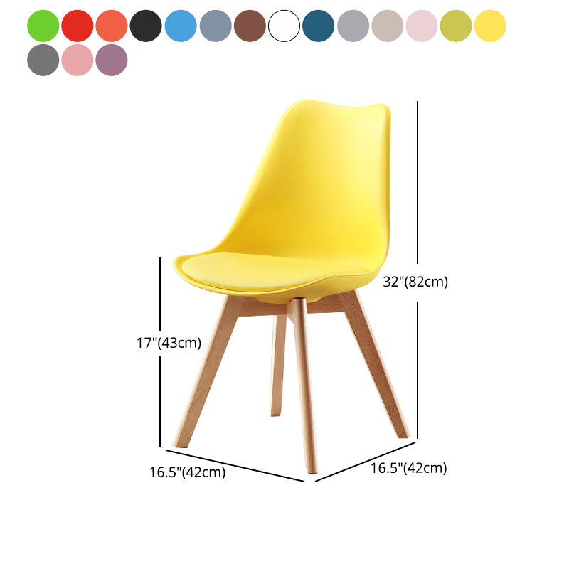 Modern Beech Solid Back Side Chair Matte Finish Upholstered Dining Chair Clearhalo ' kitchen&dining_furn' 'Dining Chairs' 'Dining Tables & Seating' 'dining_chair' 'Furniture' 'furniture_dining_chair' 'Kitchen & Dining Furniture' 'kitchen' 4655749