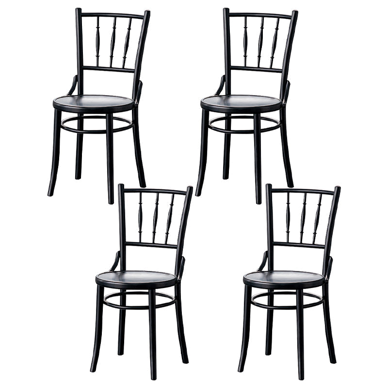 Traditional Chair Dining Armless Chairs with Wooden Legs for Kitchen Black 4 Piece Set Clearhalo ' kitchen&dining_furn' 'Dining Chairs' 'Dining Tables & Seating' 'dining_chair' 'furn' 'furn_dining_chair' 'Furniture' 'furniture_dining_chair' 'Kitchen & Dining Furniture' 'kitchen' 4655754