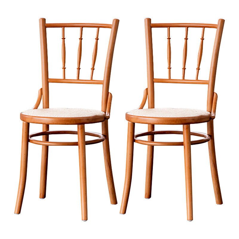 Traditional Chair Dining Armless Chairs with Wooden Legs for Kitchen Brown 2 Piece Set Clearhalo ' kitchen&dining_furn' 'Dining Chairs' 'Dining Tables & Seating' 'dining_chair' 'furn' 'furn_dining_chair' 'Furniture' 'furniture_dining_chair' 'Kitchen & Dining Furniture' 'kitchen' 4655758
