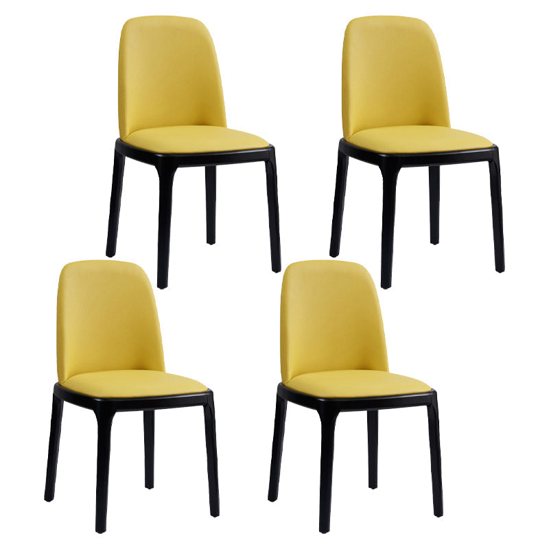 Wood Industrial Dining Kitchen Room Side Chair Parsons Chair Yellow 4 Piece Set Clearhalo ' kitchen&dining_furn' 'Dining Chairs' 'Dining Tables & Seating' 'dining_chair' 'furn' 'furn_dining_chair' 'Furniture' 'furniture_dining_chair' 'Kitchen & Dining Furniture' 'kitchen' 4655781