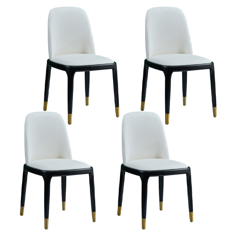 Wood Industrial Dining Kitchen Room Side Chair Parsons Chair White-Gold 4 Piece Set Clearhalo ' kitchen&dining_furn' 'Dining Chairs' 'Dining Tables & Seating' 'dining_chair' 'furn' 'furn_dining_chair' 'Furniture' 'furniture_dining_chair' 'Kitchen & Dining Furniture' 'kitchen' 4655790